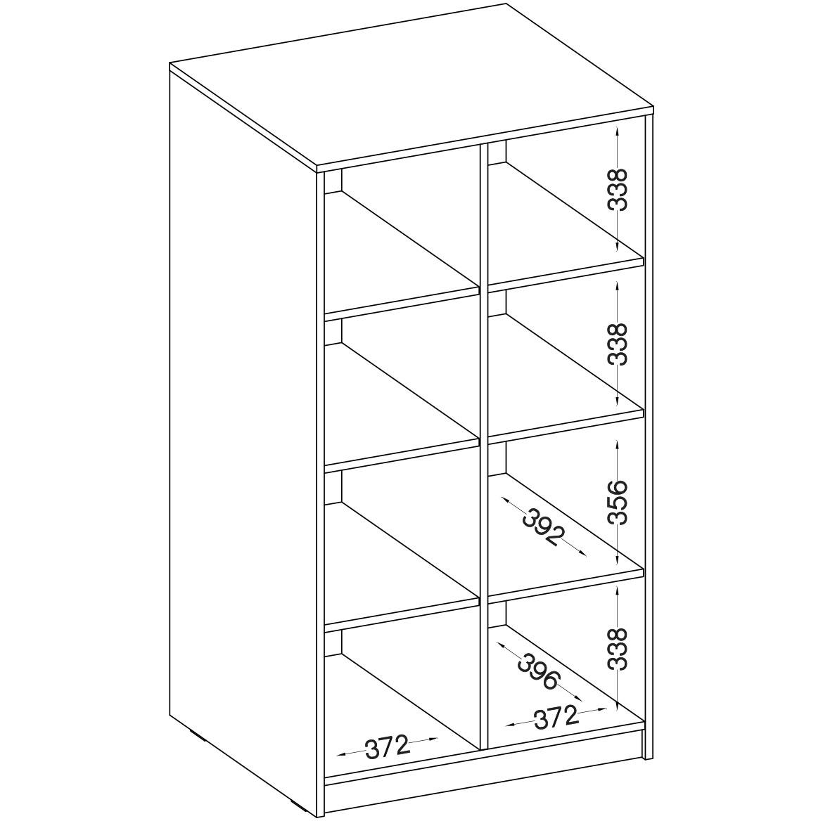 Malta ormar 2 vrata 80x44x154 sivi