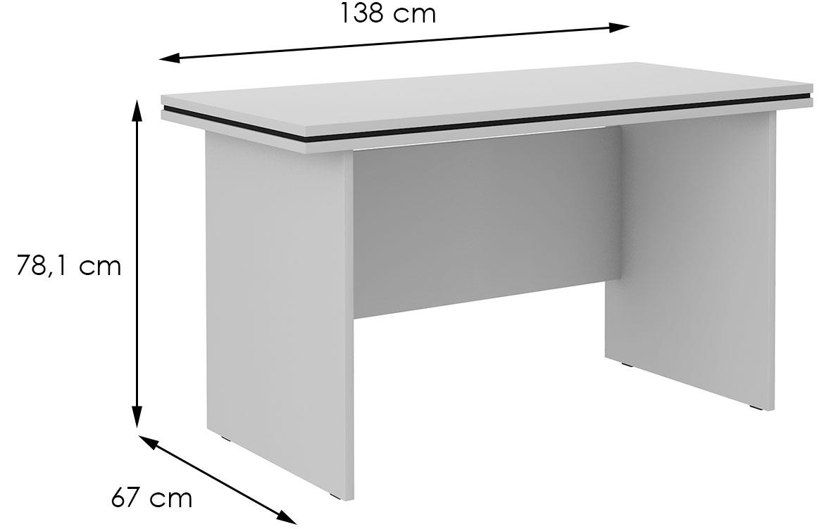 Malta radni sto 138x67x78 sivi