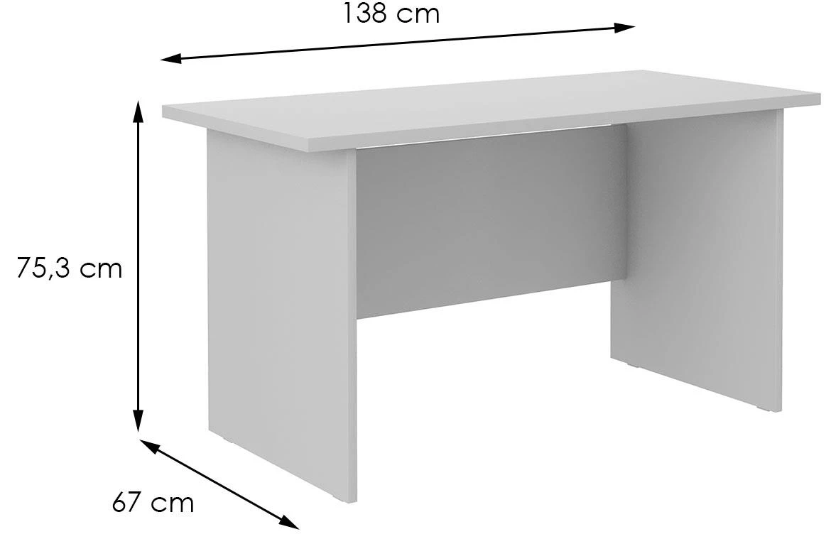 Malta radni sto 138x67x75 sivi