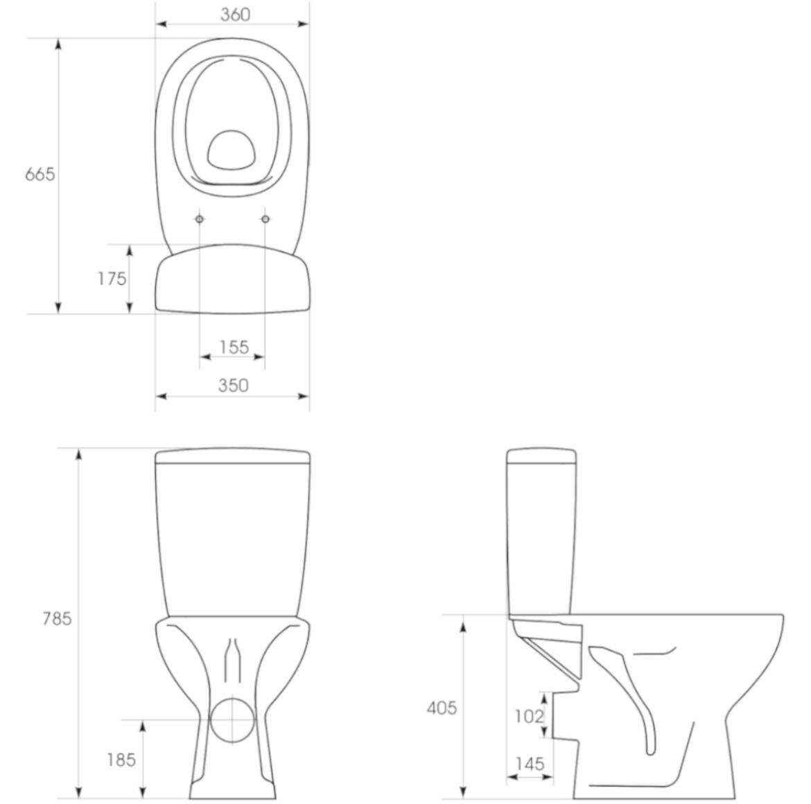 WC monoblok Arteco Clean