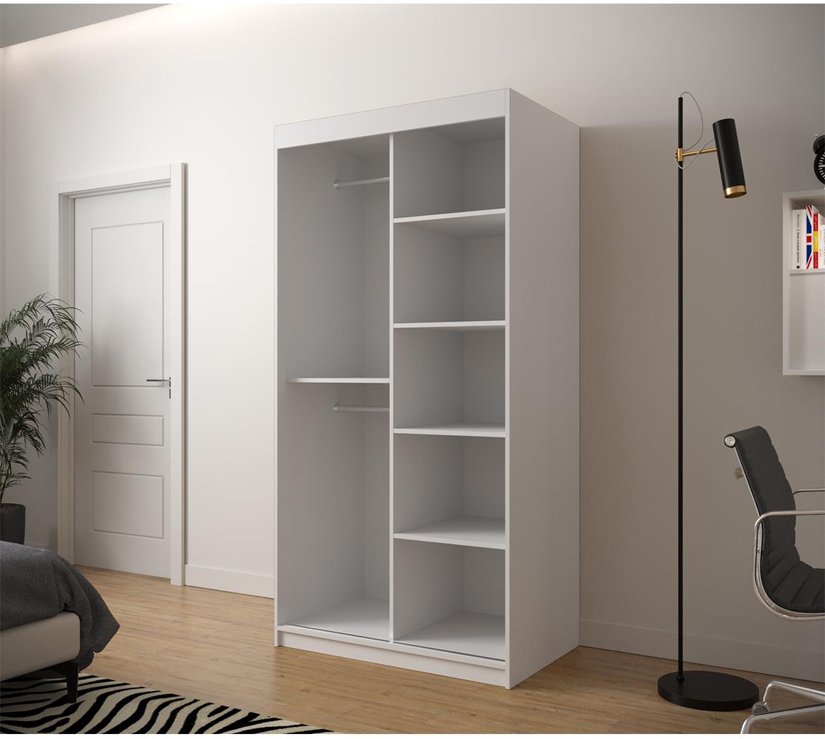 Jode 1 ormar 2 vrata 100x62x200 bela /natur(artisan)/crna