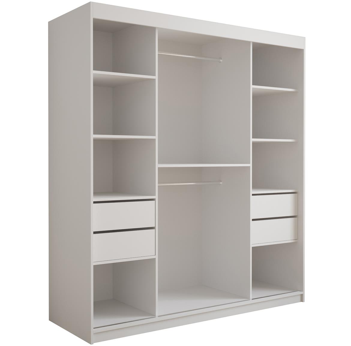 Tapi ormar 2 vrata/ogledalo 180x62x200 bela/zelena