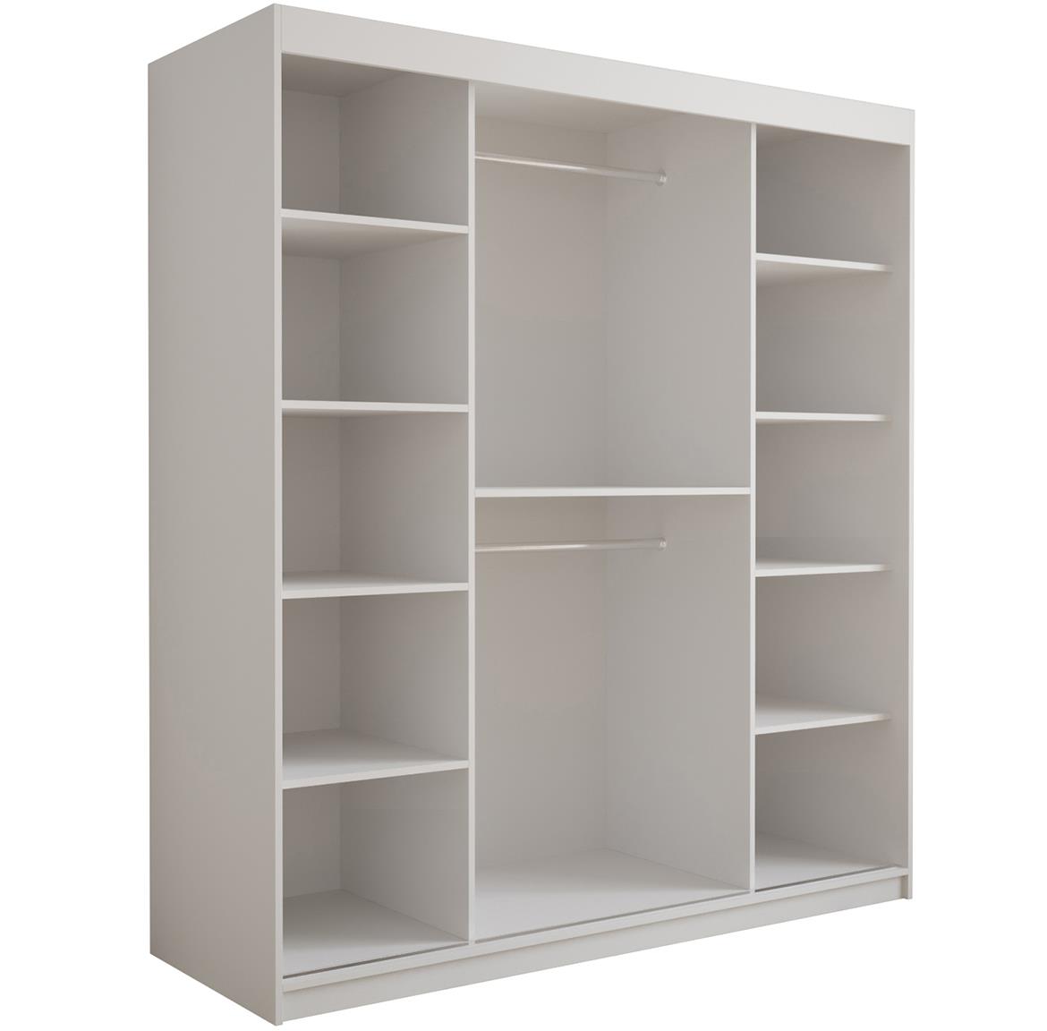 Tapi ormar 2 vrata/ogledalo 180x62x200 bela/zelena
