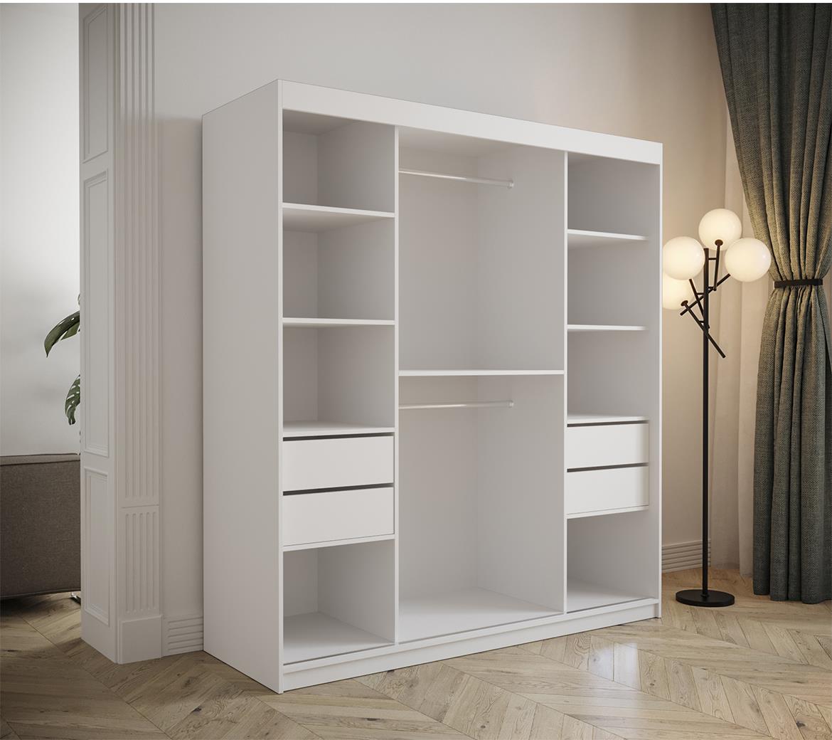 Tapi ormar 2 vrata/ogledalo 180x62x200 bela/zelena