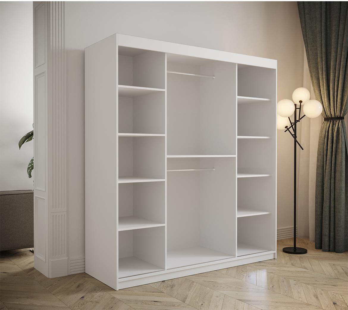 Tapi ormar 2 vrata/ogledalo 180x62x200 bela/zelena