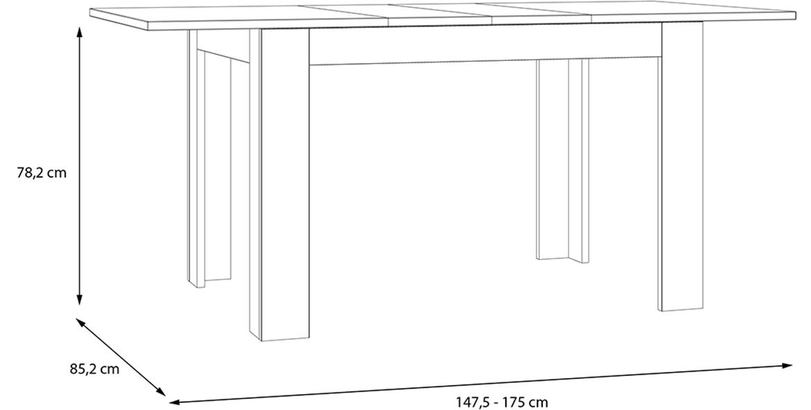 Golden Bay stol 120(175)x78,2x85,2 hrast