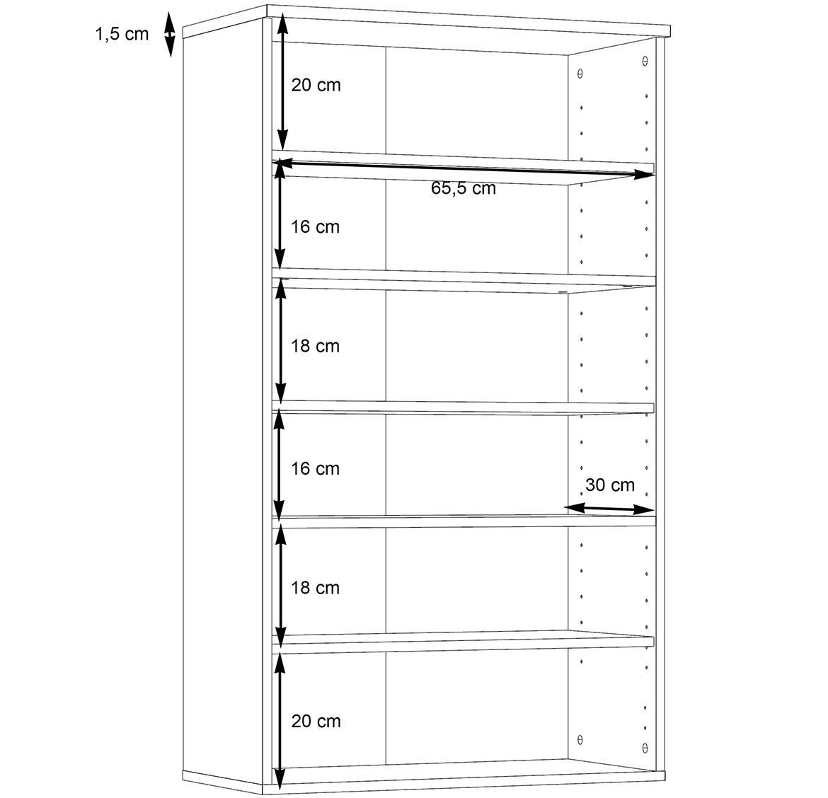 Boots komoda 2 vrata 69x34x120,5 bela/svetli hrast