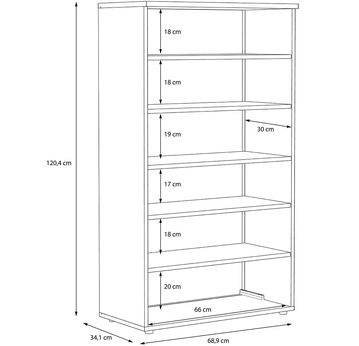 Boots komoda 2 vrata 69x34x120,5 bela/beton