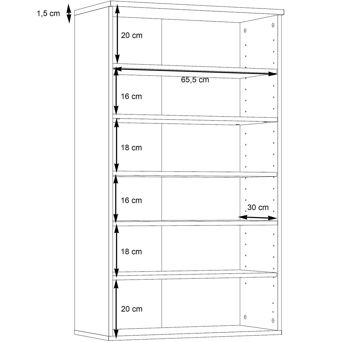 Boots komoda 2 vrata 69x34x120,5 rustik drvo/antracit