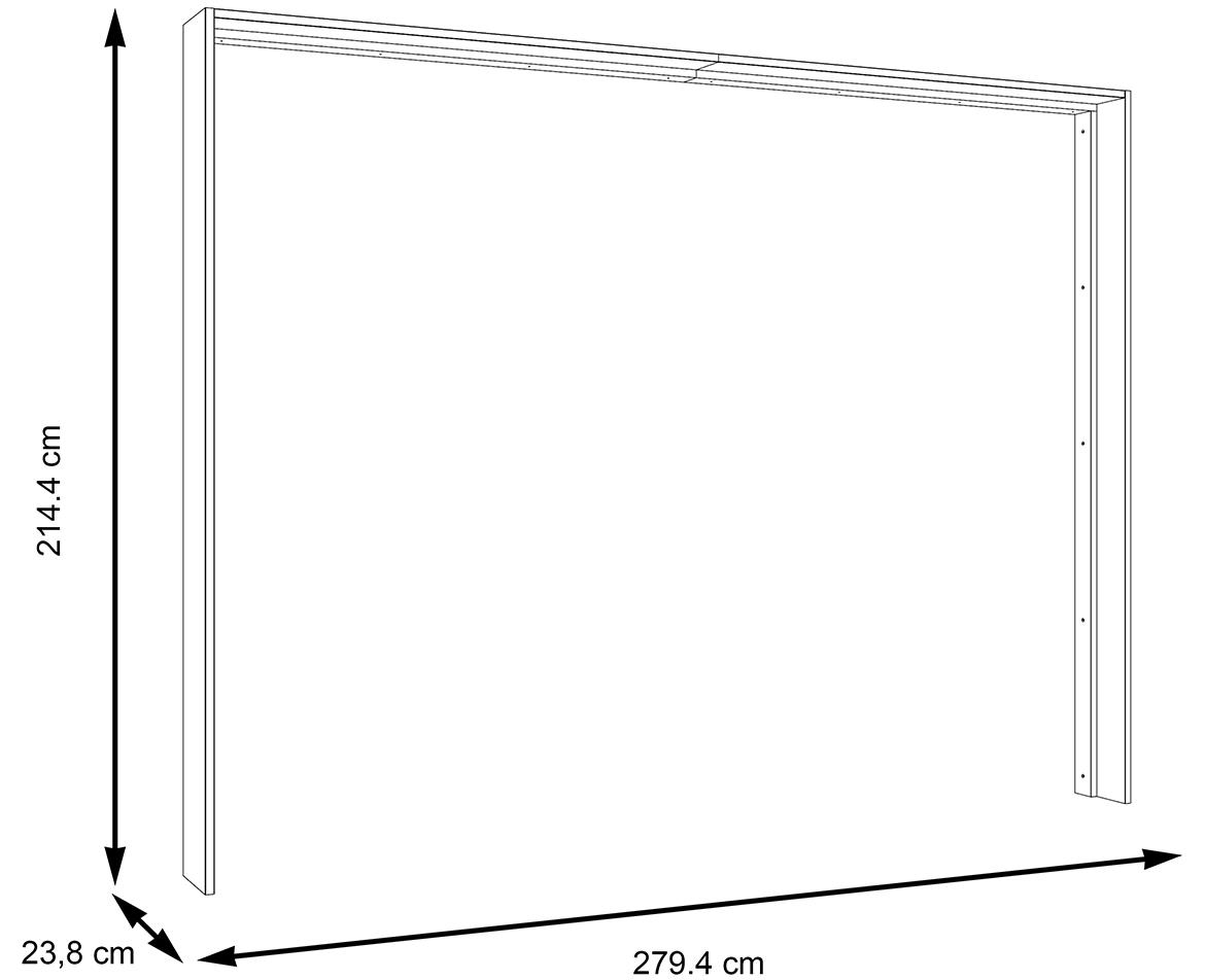 Nemesis okvir za ormar 279,4x23,8x214,4 crni