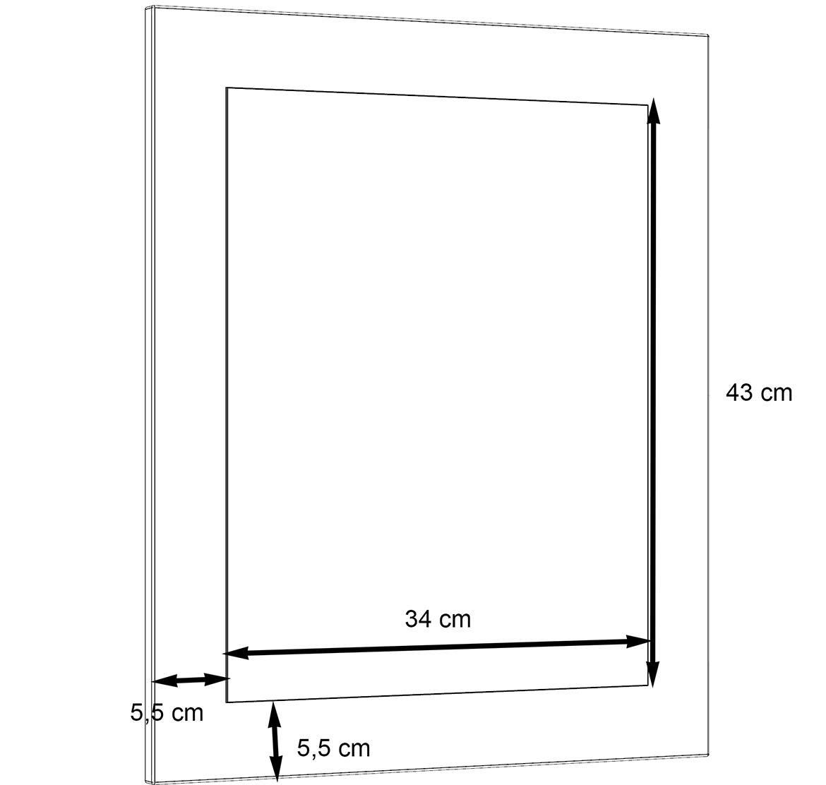 Nemesis ogledalo 45x1,8x54 hrast