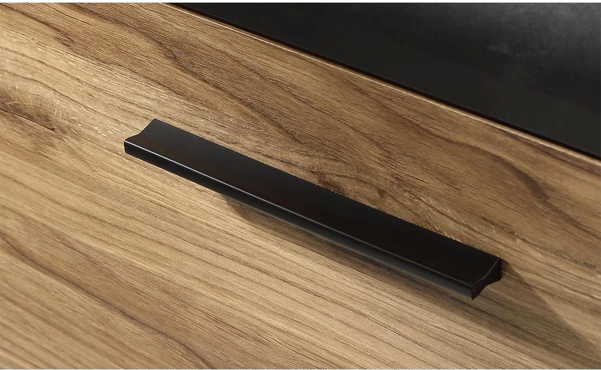 Nemesis krevet bez podnice 165,5x206,3x98,5 cm hrast/crni