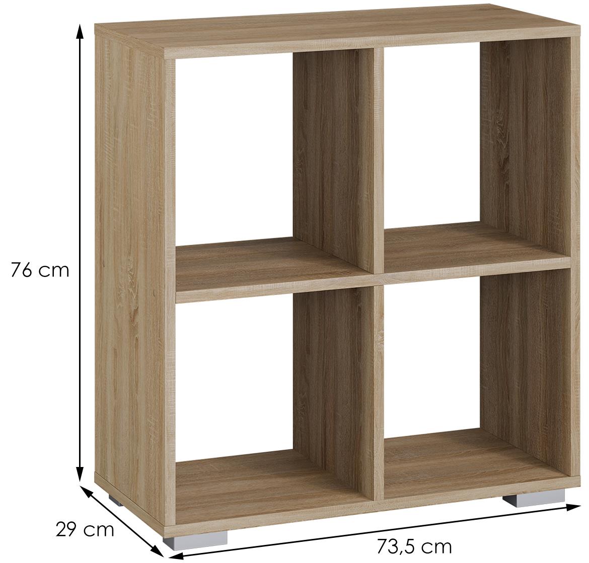 Cube polica 4 otvora 73,5x29x76 natur (sonoma hrast)