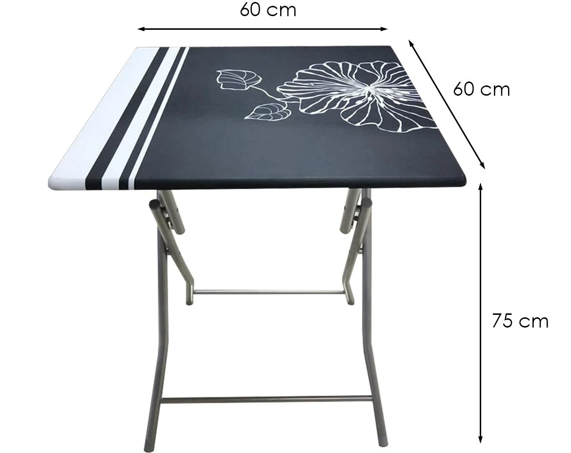 Quad sto 30x60x75 crno/beli