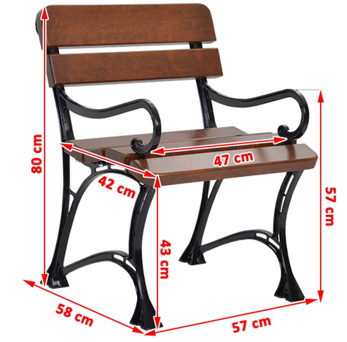 King stolica 57x58x76 natur/crna