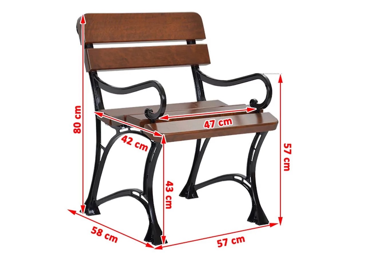 King stolica 57x58x76 bela/crna