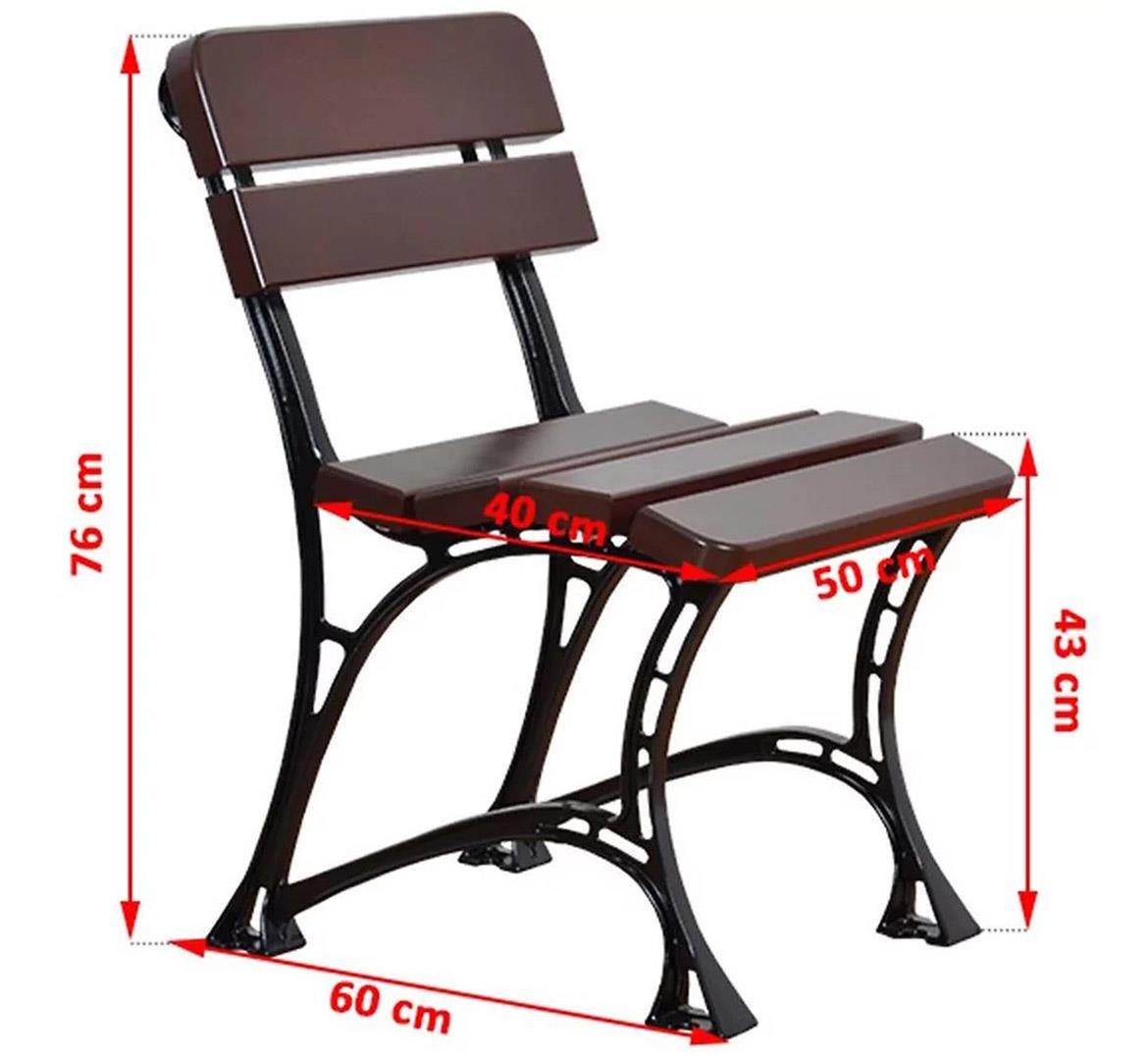 King stolica 50x60x76 bela/crna