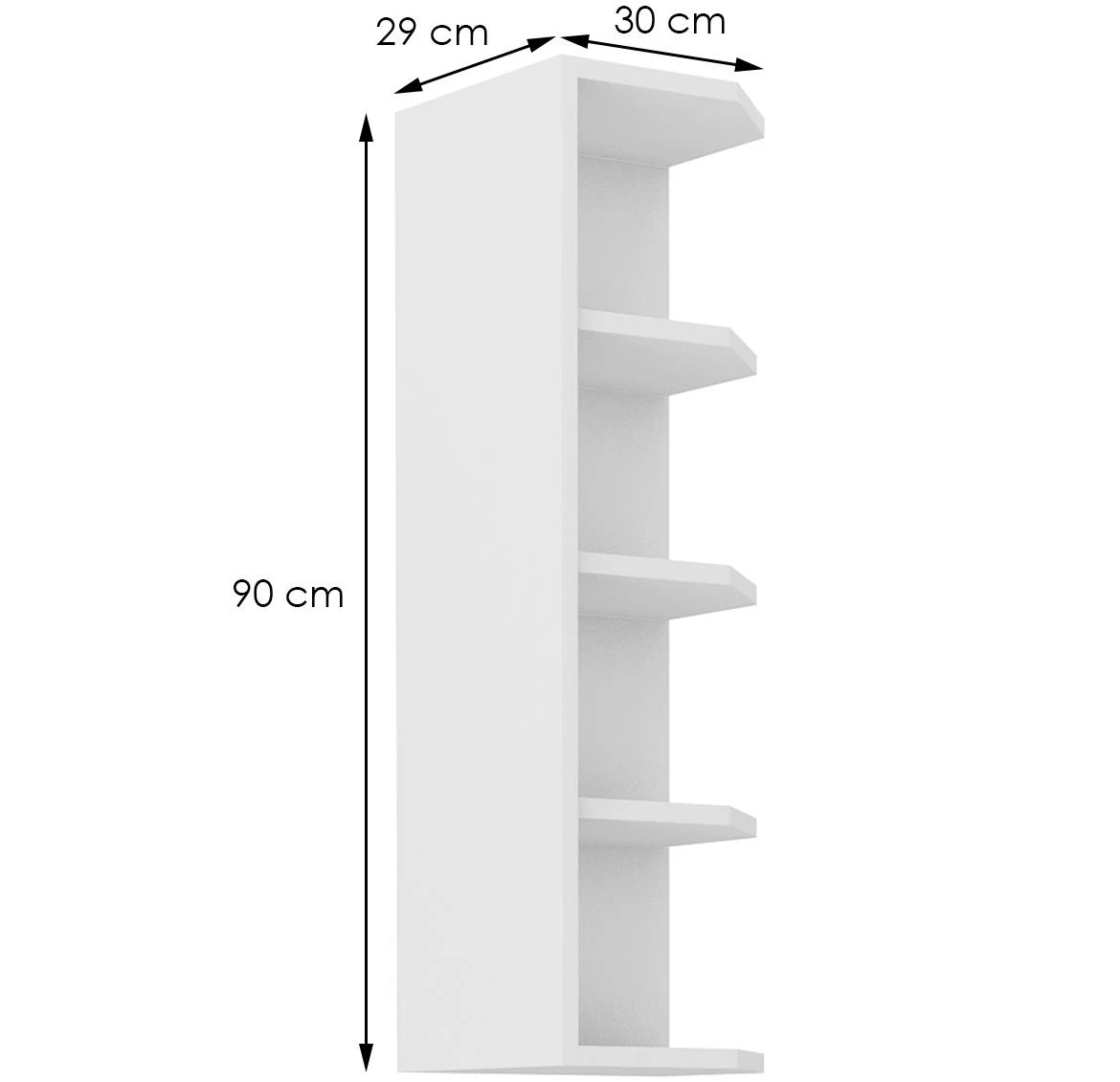 Stilo,Sara 30g zak-90 završni viseći el.s policama 30x29x90 beli