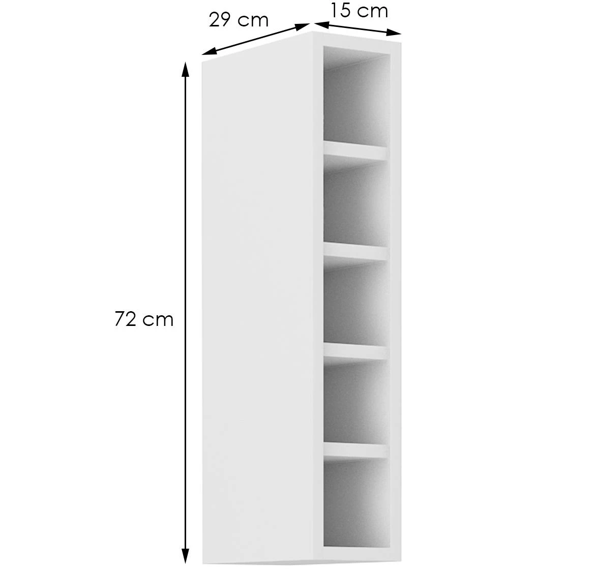 Stilo,Sara 15g-72 otw viseći el.otvoreni 15x29x72 cm beli