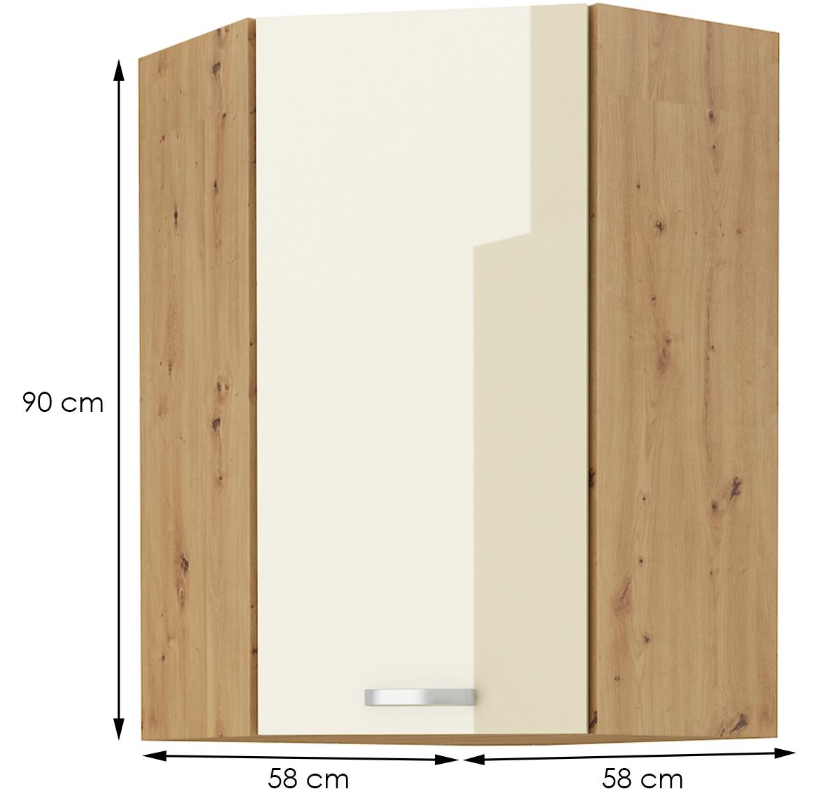 Kuhinjski element GN-90 1F 60x60x90 natur (artisan hrast)/bež