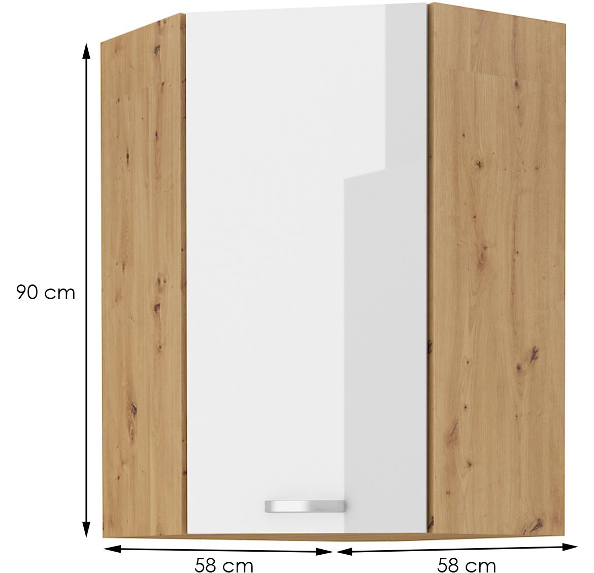 Kuhinjski element GN-90 1F 60x60x90 natur (artisan hrast)/beli