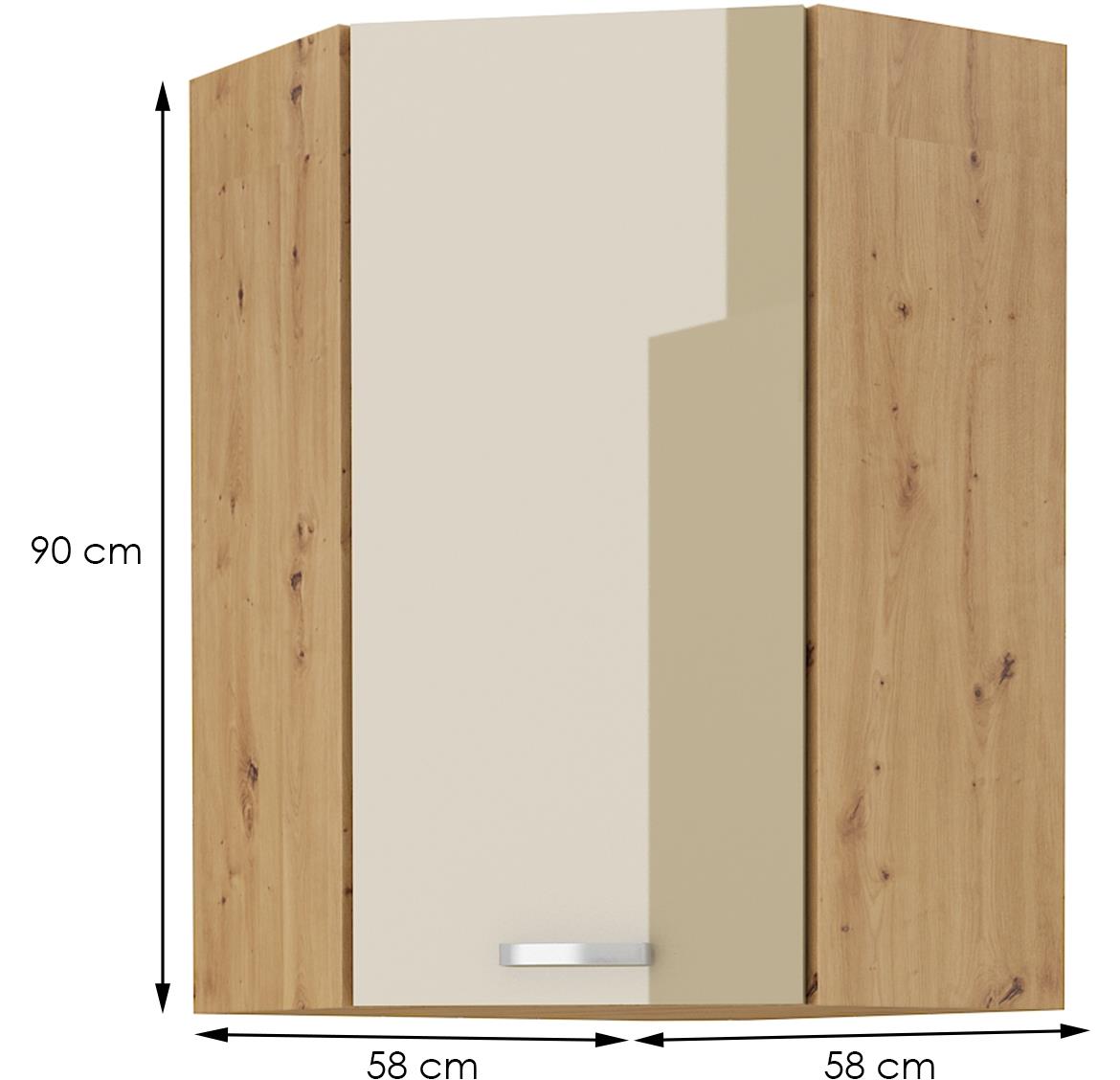 Kuhinjski element GN-90 1F 60x60x90 natur (artisan hrast)/cappuccino