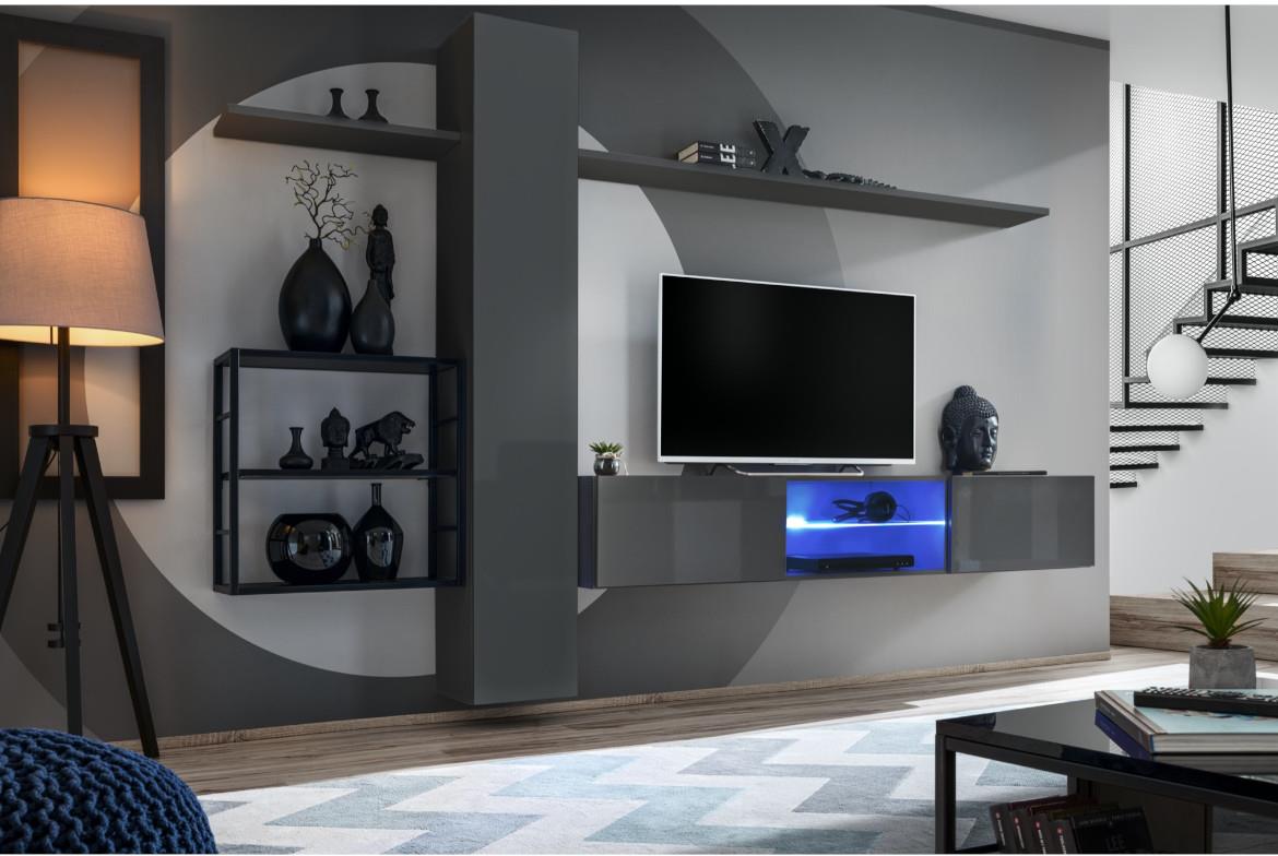 Switch Met V regal+LED 270x40x180 sivi visoki sjaj