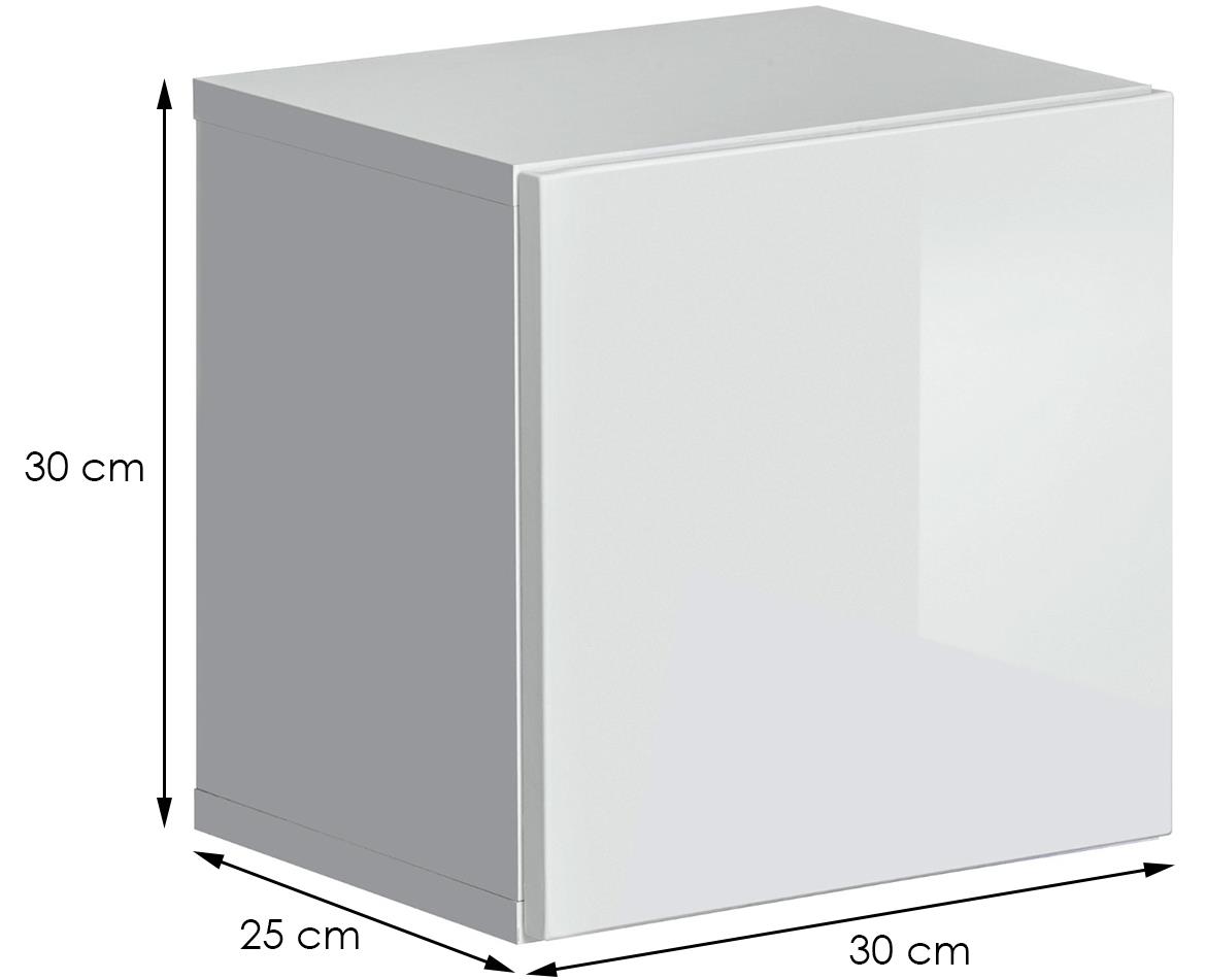 Switch SW 5 viseci element 1 vrata 30x25x30 beli visoki sjaj