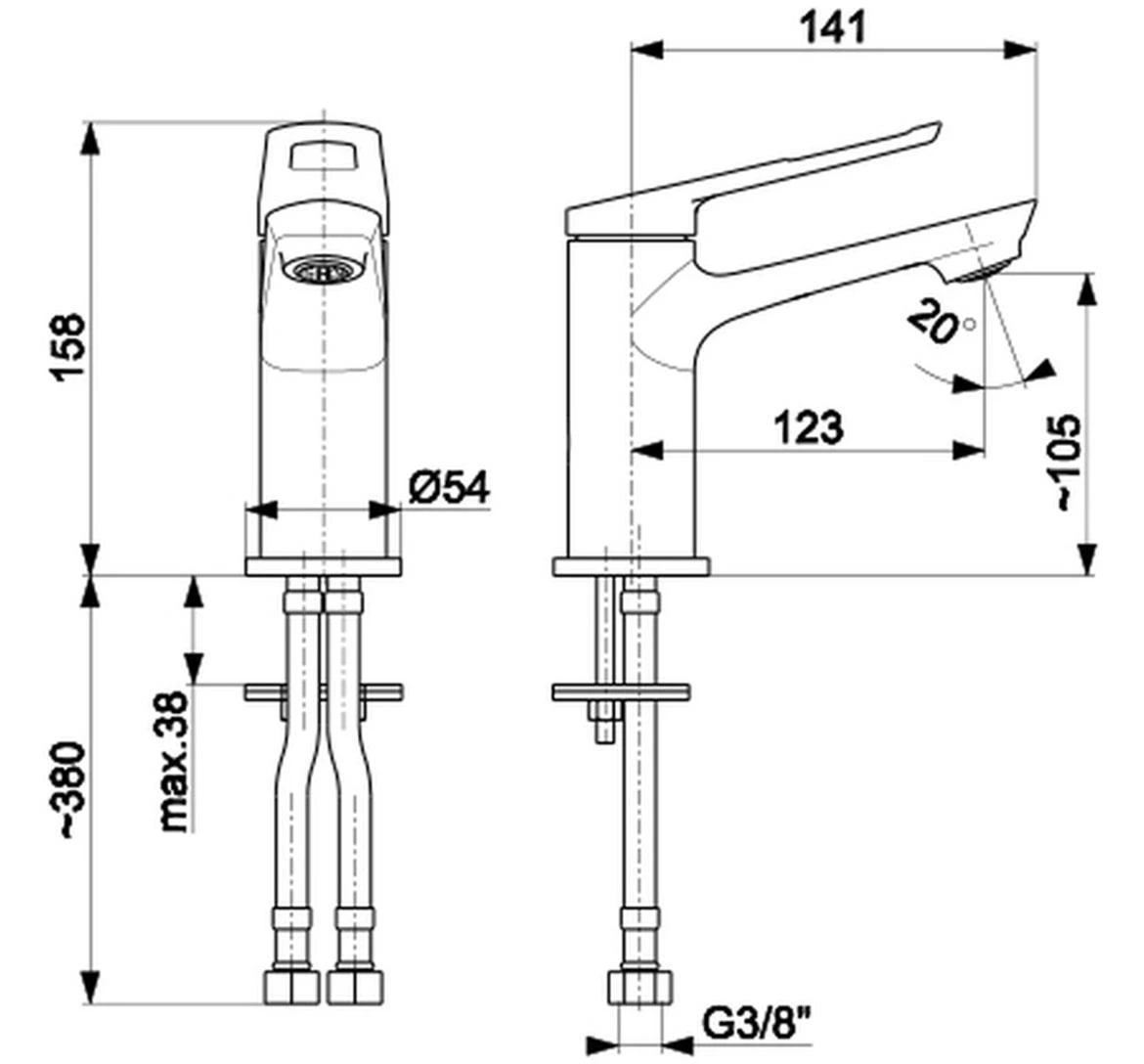 Amazonit samostojeca miješalica za umivaonik