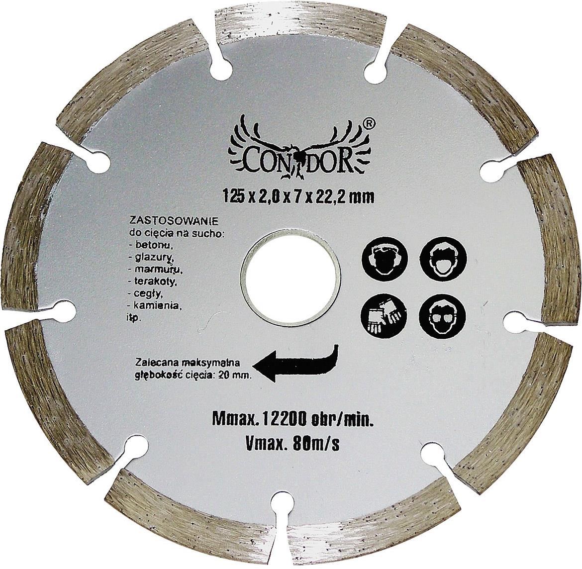 Dijamantsko sjecivo za suho secenje 125 mm segment