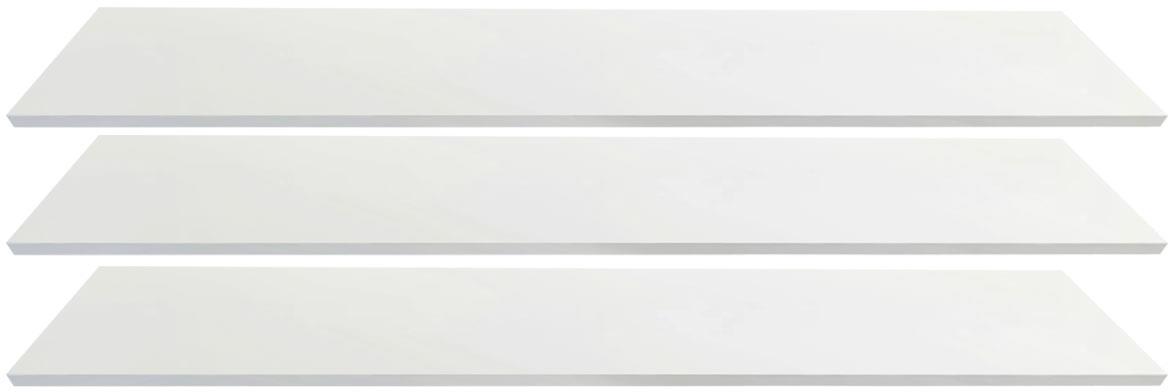 Top 250 police za ormar 3 kom 121,8x49,2x1,6 bela