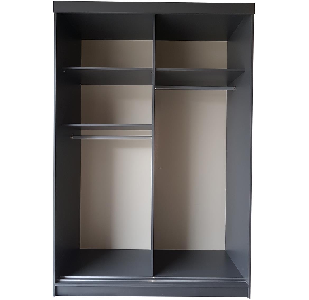 Retro 6L ormar 2 vrata/ogledalo 138x59x205 hrast/beli