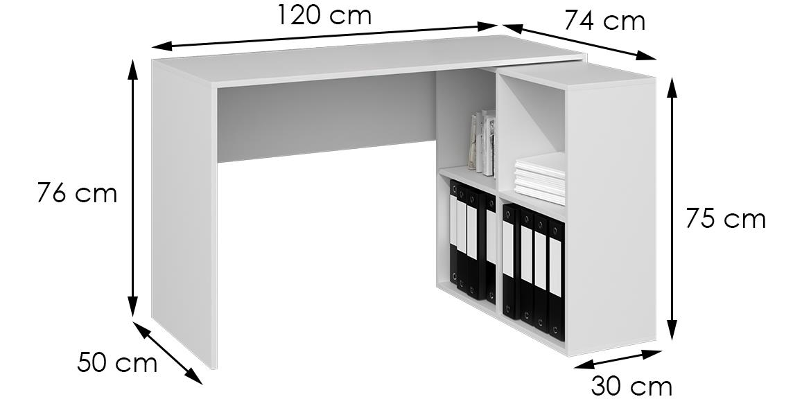 Plus radni sto 4 otvora 120x50x76 beli