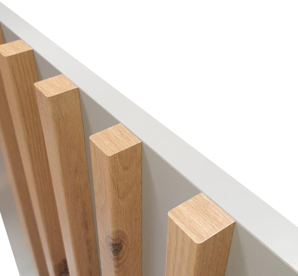 Nelly ormar 2 vrata/ogledalo+2 fioke 155x51x200 svetlo siva/natur (artisan hrast)