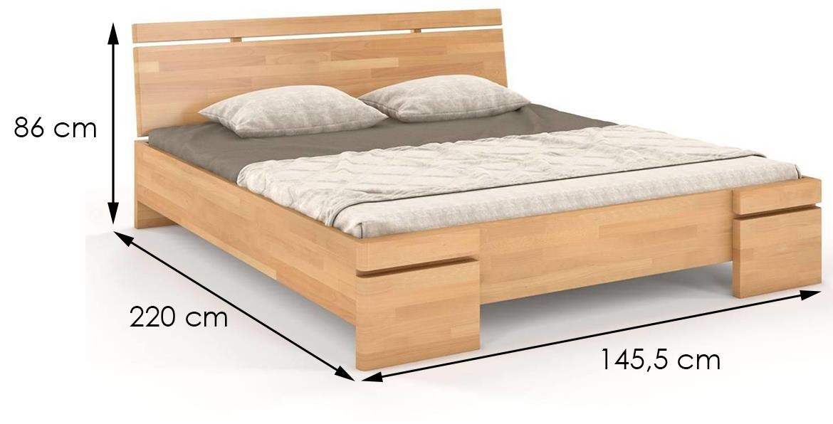 Skandica Sparta krevet 145,5x220x86 natur