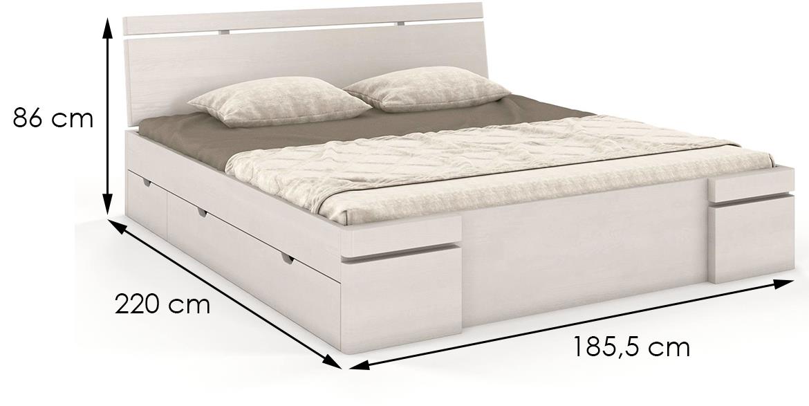 Skandica Sparta krevet 185,5x220x86 beli