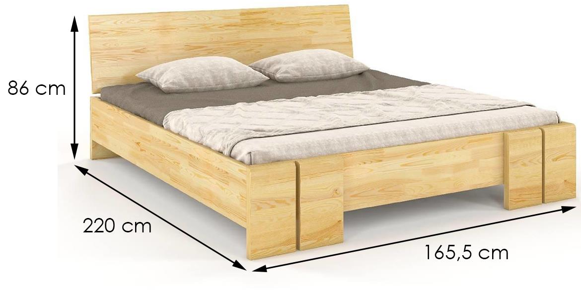 Krevet od bukve Skandica Vestre maxi 160X200 cm. prirodno