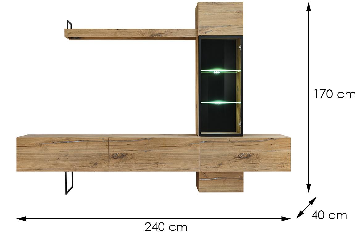 Rise regal 250x40x170 natur (hrast flagstaff)