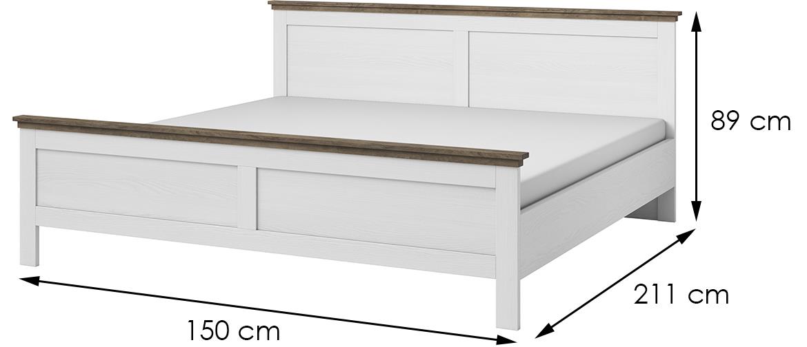 Evora 30 krevet bez podnice 151x211x89 cm beli