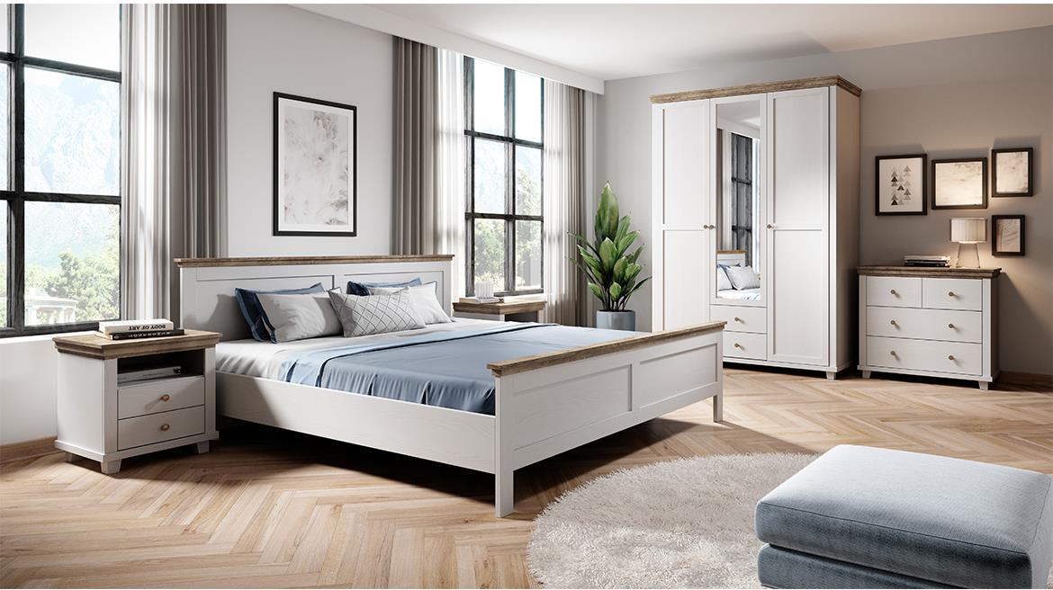 Evora 30 krevet bez podnice 151x211x89 cm beli