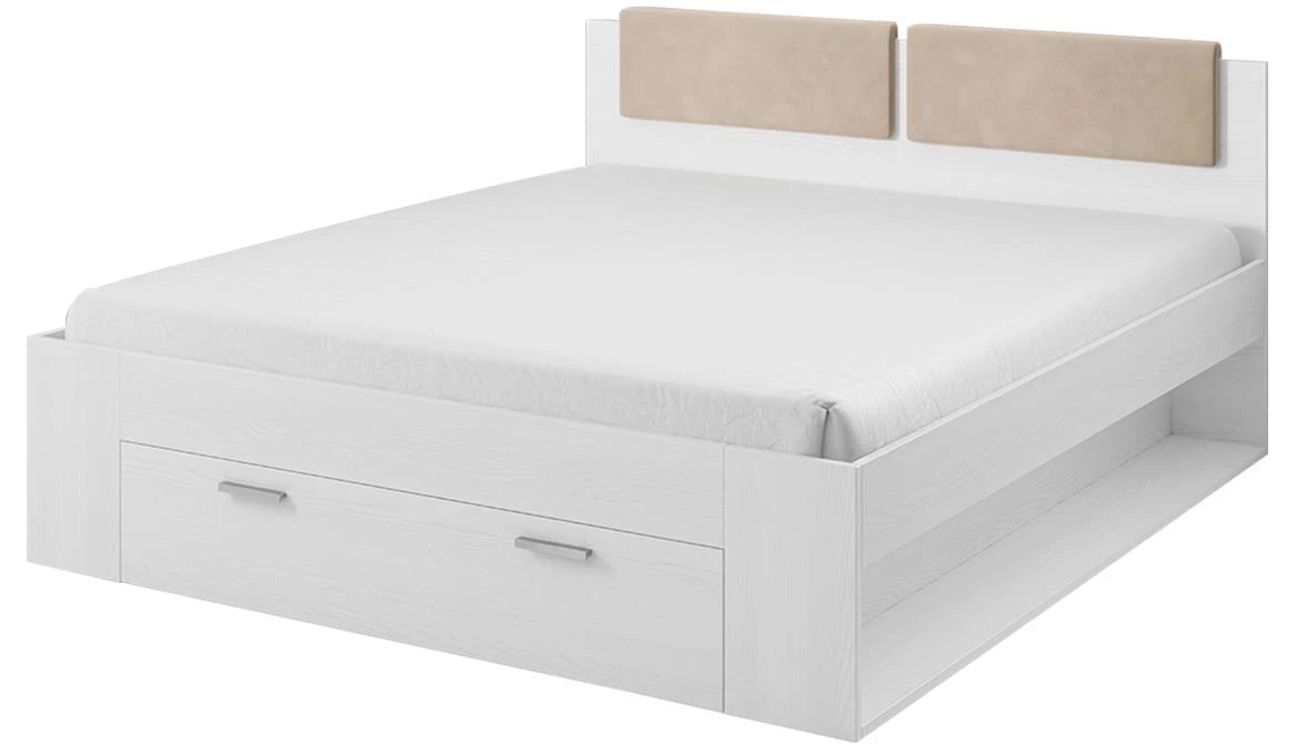 Galaxy 50 krevet bez podnice 1 fioka 146x205x101 cm beli