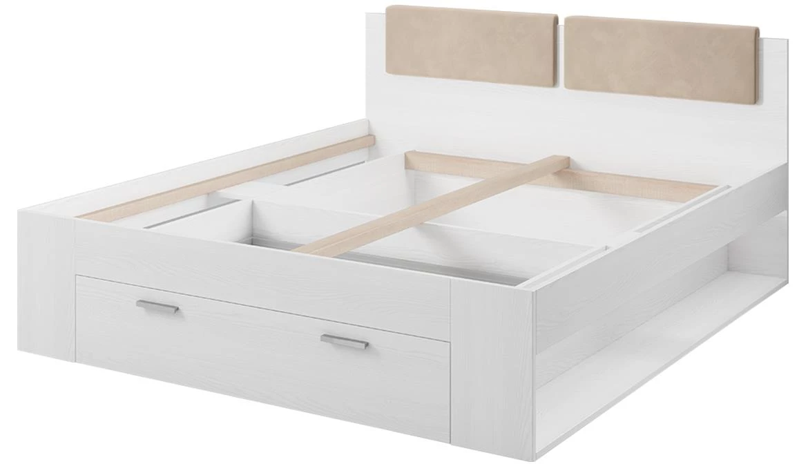 Galaxy 50 krevet bez podnice 1 fioka 146x205x101 cm beli