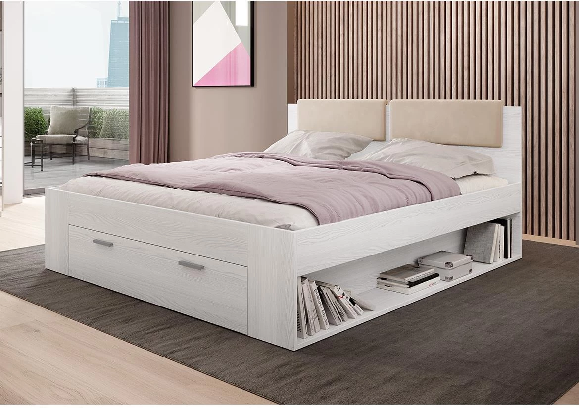 Galaxy 50 krevet bez podnice 1 fioka 146x205x101 cm beli