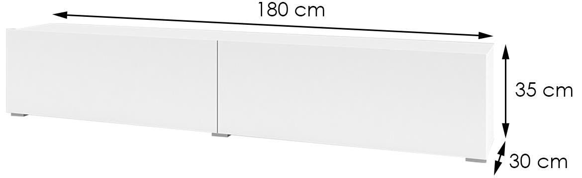 Ava 40 TV stalak 2 vrata 180x35x30 cm beli
