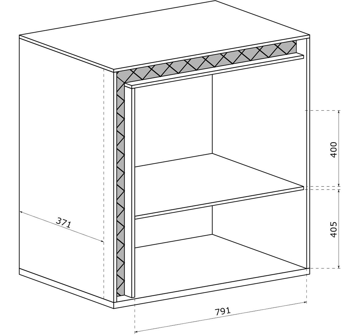 Senesi komoda S6 1 fioka+2 vrata 91,8x40,6x126 cm orah