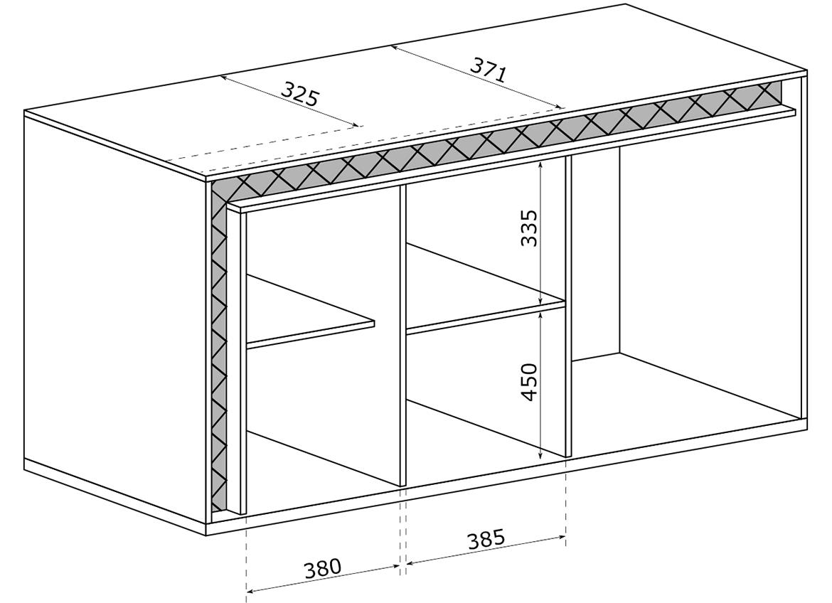 Senesi komoda S4 3 fioke+2 vrata 150,1x40,6x97,4 cm orah