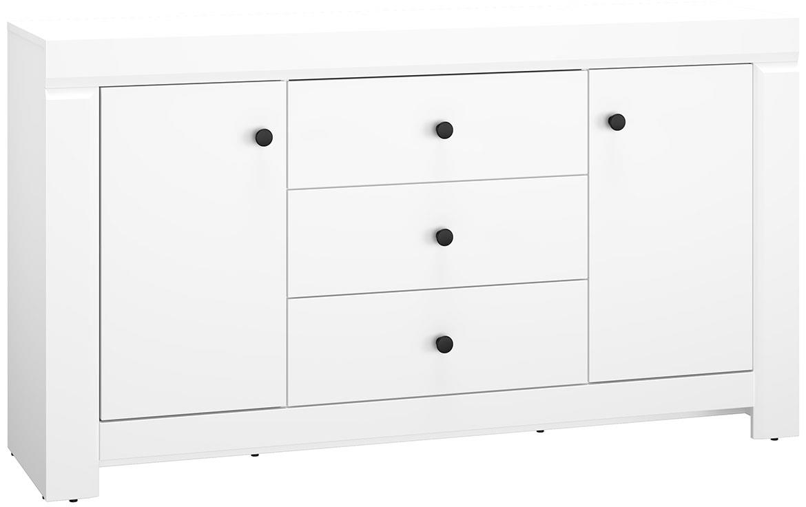 Lahti 09 komoda 2 vrata+3 fioke 153x42x85 cm bela