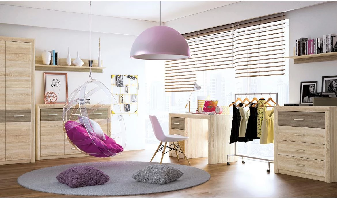 Castel 04 vitrina 2 vrata 55x43x201 cm natur (sonoma hrast)/sivi hrast