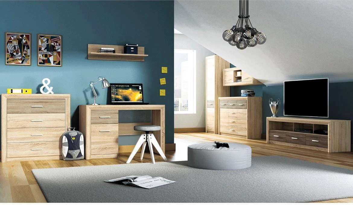 Castel 04 vitrina 2 vrata 55x43x201 cm natur (sonoma hrast)/sivi hrast