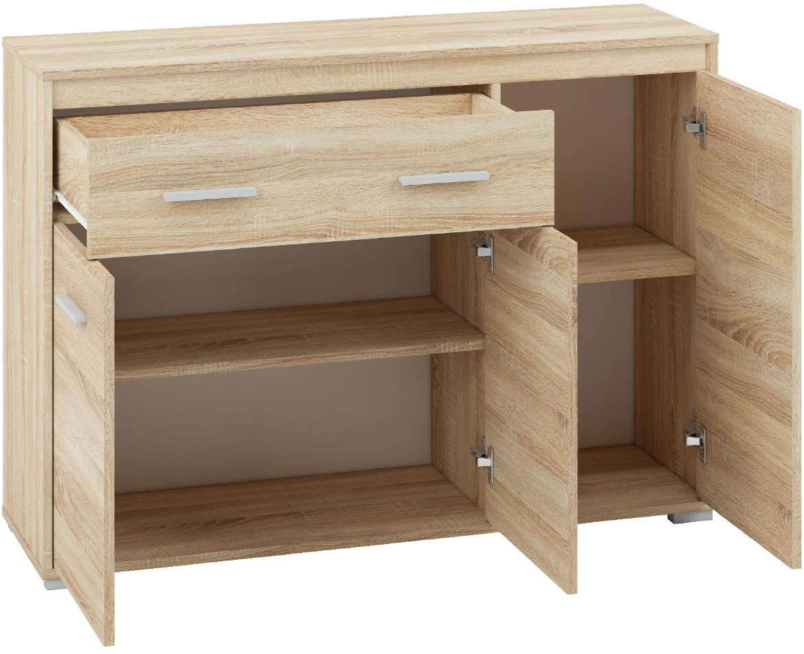 Avo 13 komoda 3 vrata+1 fioke 120x34x85 cm natur (sonoma hrast)